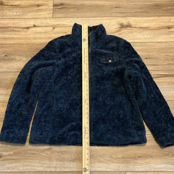 Pendleton Sherpa Fleece Jacket SZ Large Blue Deep Pile Full Zip Coat - Picture 4 of 11